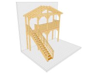 Balkon 003 1 mit Treppe mit Podest