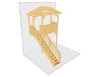Balkon 003 1 mit Treppe mit Podest