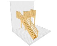 Balkon 003 1 mit Treppe mit Podest