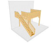 Balkon 003 1 mit Treppe mit Podest