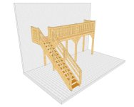 Balkon 003 1 mit Treppe mit Podest