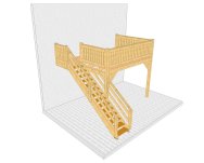 Balkon 003 1 mit Treppe mit Podest