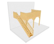 Balkon 003 1 mit Treppe mit Podest