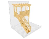 Balkon 003 1 mit Treppe mit Podest