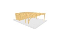 Carport 001 1 Bogenbinder einseitig