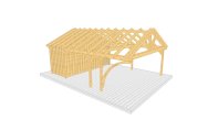 Carport 001 1 Bogenbinder einseitig