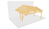 Carport 002 1 mit Bogenstütze einseitig