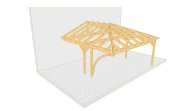 Carport 002 1 mit Bogenstütze einseitig