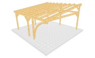 Carport 002 1 mit Bogenstütze einseitig