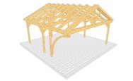 Carport 002 1 mit Bogenstütze einseitig