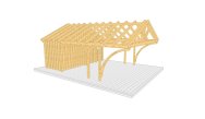 Carport 002 1 Bogenbinder zweiseitig