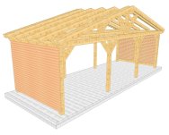Überdachung 002 1 mit Wandverschalung