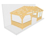 Überdachung 005 1 mit Wandverglasung und Geländer
