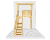 Balkon mit Treppe vorn
