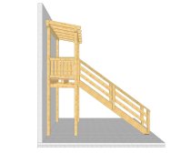 Balkon mit Treppe vorn
