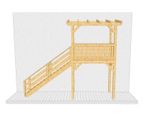 Balkon mit Treppe seitlich