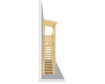 Balkon mit Treppe seitlich