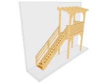 Balkon mit Treppe seitlich