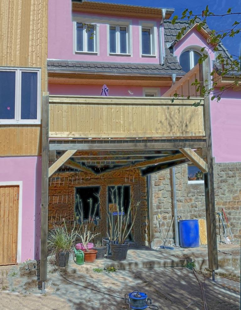 Einstöckiger Balkon